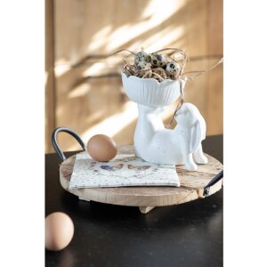 Clayre & Eef Iepuraș Decorativ Alb 15x11x14 cm