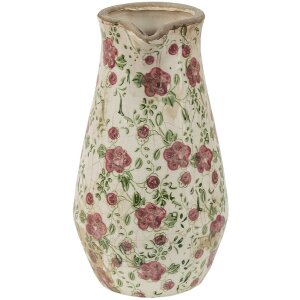 Cană decorativă Clayre & Eef roz-bej 20x14x25 cm