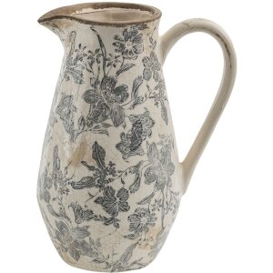 Clayre & Eef 6CE1444M Dekorativer Krug Grau Beige...