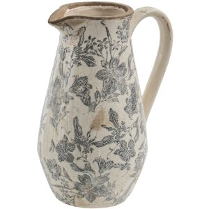 Clayre & Eef 6CE1444M Dekorativer Krug Grau Beige...