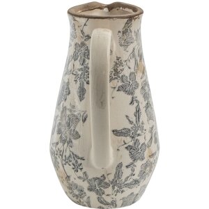 Cană decorativă Clayre & Eef gri-bej 20x14x25 cm