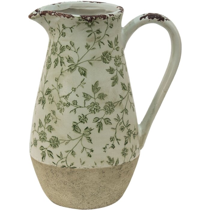 Cană decorativă Clayre & Eef, ceramică, 20x14x25 cm