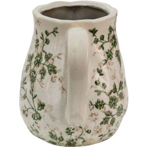 Crug decorativ Clayre & Eef, verde, maro, bej, 16x13x15 cm