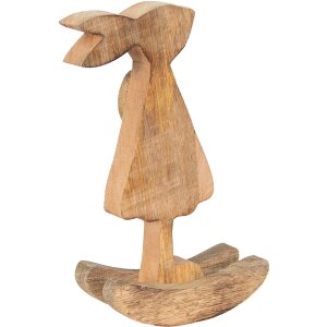 Clayre & Eef Iepuraș Decorativ Maro Roz 14x7x25 cm