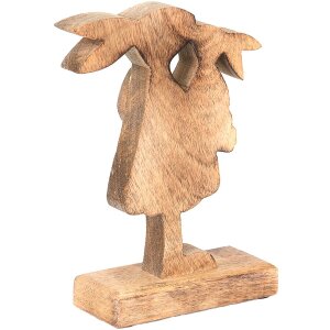 Clayre & Eef Iepuraș Decorativ Maro Roz 15x6x22 cm