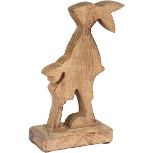 Clayre & Eef Iepuraș Decorativ Maro Albastru 12x6x22 cm