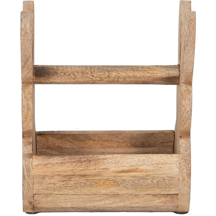 Kistă din lemn cu motiv de iepure maro Clayre & Eef 16x10x20 cm