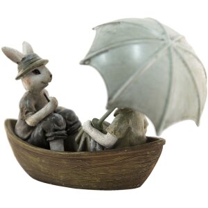 Clayre & Eef Iepuraș Decorativ Verde, Maro, Bej 14x10x12 cm