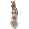 Clayre & Eef 6PR3540 Deko Kaninchen Rosa Beige 11x6x18 cm