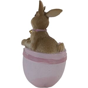 Clayre & Eef Pandantiv Decorativ Iepuraș Roz 5x4x8 cm