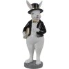 Figurină de decor iepure negru alb Clayre & Eef 7x7x20 cm