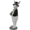 Figurină de decor iepure negru alb Clayre & Eef 7x7x20 cm