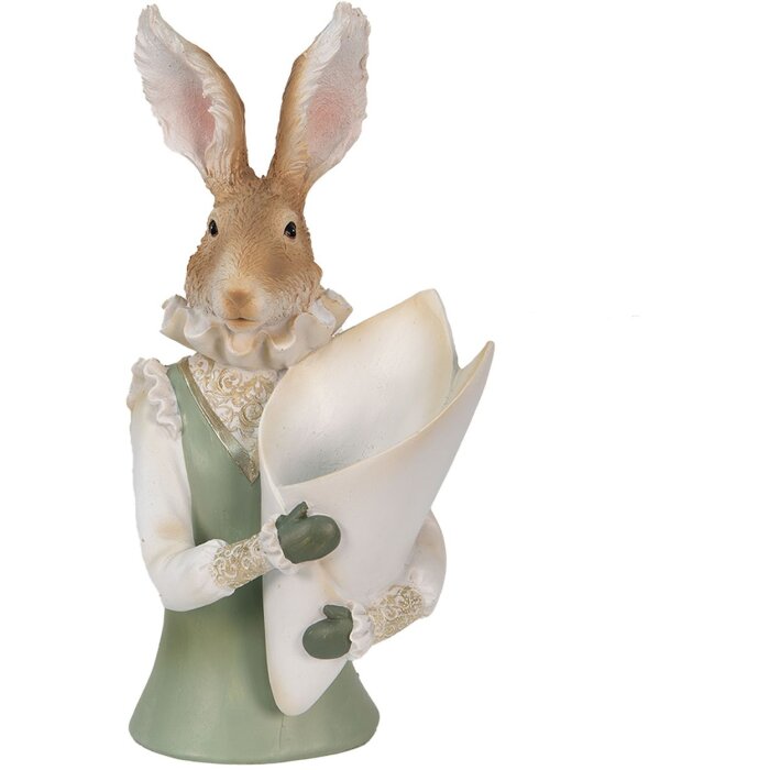 Clayre & Eef 6PR3594 Dekoration Kaninchen Polyresin 16x13x30 cm