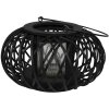 Lumină de vânt neagră Clayre & Eef Ø 23x12 cm din bambus