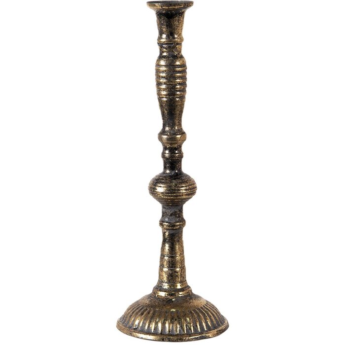 Stâlp de lumânări Clayre & Eef, aur, Ø 11x32 cm