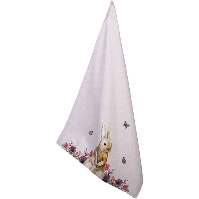 Clayre & Eef HBU42 Geschirrtuch Rosa Beige 50x70 cm