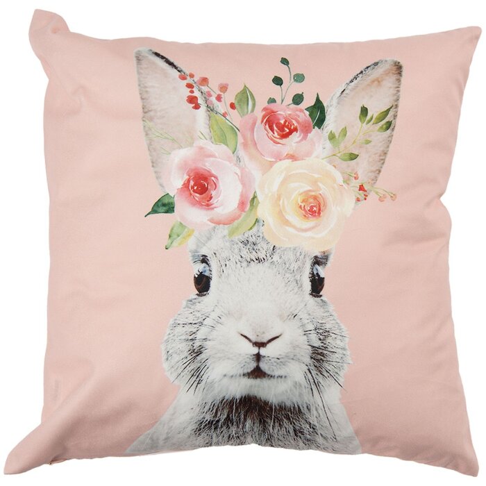 Clayre & Eef KT021.304 Kissenhülle Rosa 45x45 Zentimeter