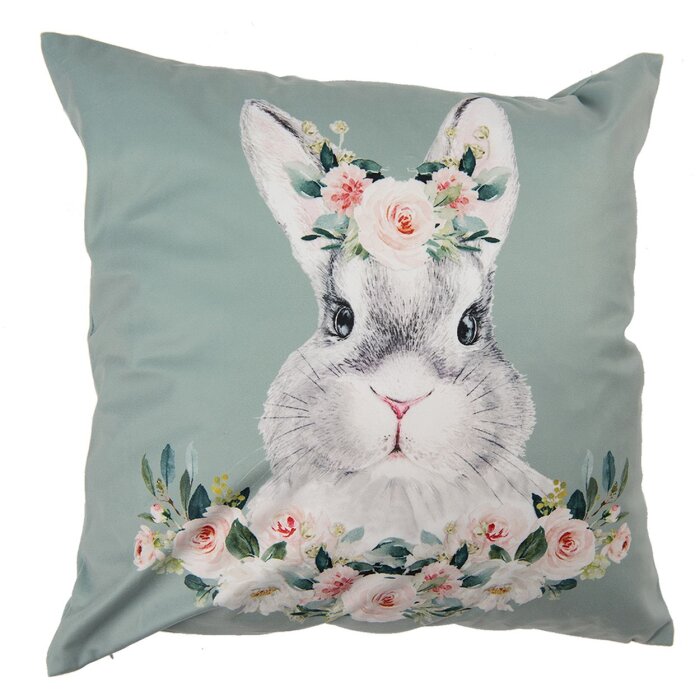 Clayre & Eef KT021.305 Kissenhülle Grün 45x45 Zentimeter