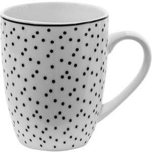 Clayre & Eef SDMU Becher Weiß Schwarz 350...