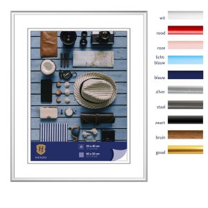 Kunststoffrahmen Napoli 40x50 cm silber