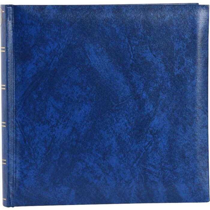 Henzo Fotoalbum BASICLINE blau 25x24,5 cm 60 weiße Seiten Pergamin-Blätter