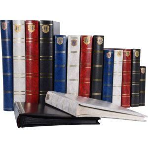 Henzo Fotoalbum BASICLINE blau 25x24,5 cm 60 weiße Seiten Pergamin-Blätter