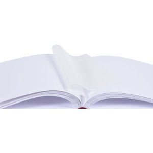 Henzo Fotoalbum BASICLINE rot 25x24,5 cm 60 weiße Seiten Pergaminblätter