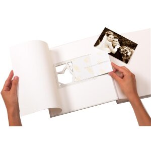 Album foto de nuntă Sweet Heart – copertă relief, 60 de pagini albă, format 28x30,5 cm