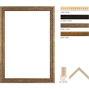 Walther Ramă Foto din Lemn Baroc Elchi, 2 Tipuri Sticlă...