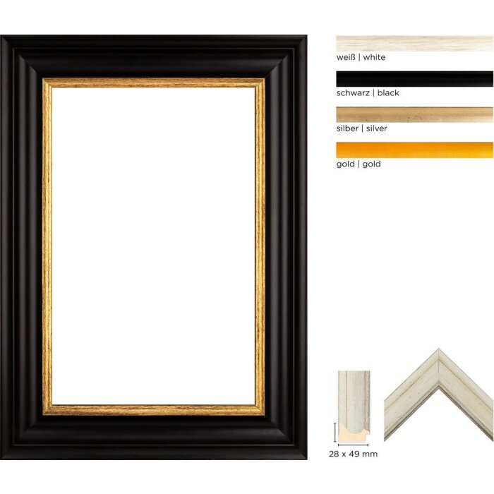 Walther ramă foto Vigo cu margine argintie 4,9 cm, format special, spate MDF, suport