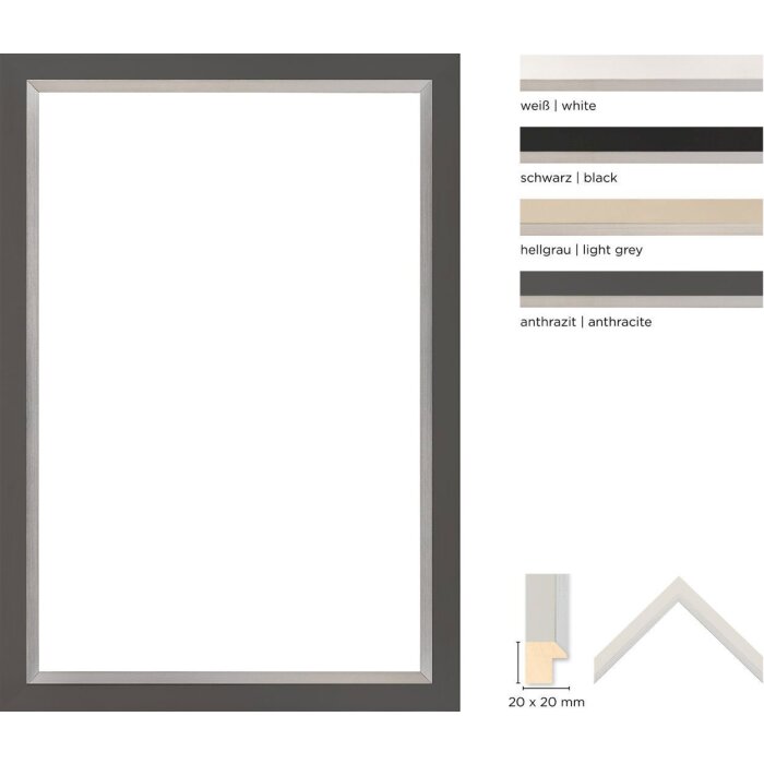 Walther ramă foto din lemn Gijon, 2 tipuri sticlă, formate speciale