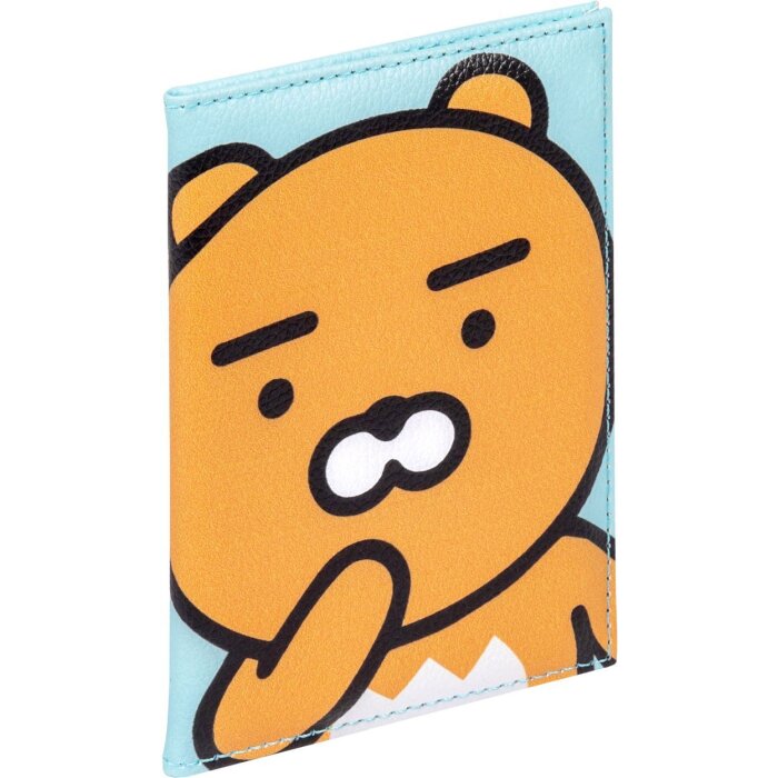 Etui din piele Walther EU Kids pentru pașaport 14x9,5 cm albastru