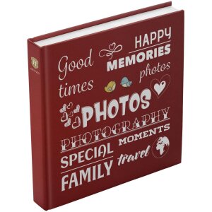 Henzo Jumbo Fotoalbum Wording Rot 30x30 cm 100 Seiten...