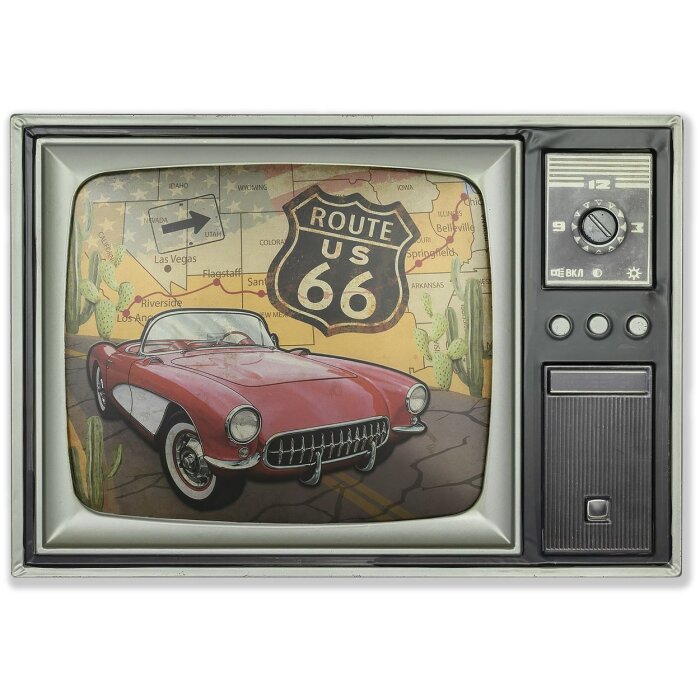 Decorativă de perete ZEP TELE – Televizor Route 66