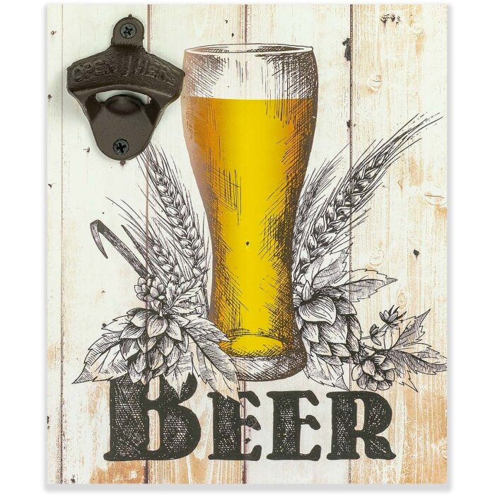 Decorativă de perete ZEP PALE cu deschidător de sticle