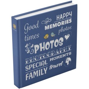 Henzo Jumbo Fotoalbum Wording blau 30x30 cm 100...