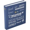 Henzo Album foto Jumbo Wording albastru 30x30 cm 100 pagini albe