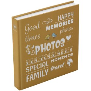 Henzo Jumbo Fotoalbum Wording gelb 30x30 cm 100...