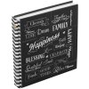 Henzo Jumbo Fotoalbum Black Wording 30x30 cm 100 weiße Seiten Pergamin