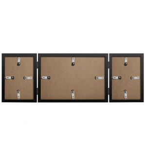 Henzo cadru dublu din lemn Piano 3 fotografii 10x15 cm și 15x20 cm negru