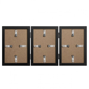 Henzo cadru dublu din lemn Piano 3 fotografii 10x15 cm negru