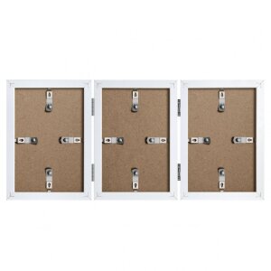 Henzo Holz-Doppelrahmen Piano 3 Fotos 13x18 cm weiß