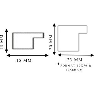 Ceanothe Holzrahmen Wild mit Schrägschnitt-Passepartout Braun Natur