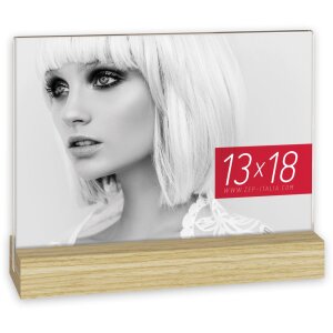 ZEP Acryl-Fotorahmen Dresda 10x15 cm Natur Holzfuß...