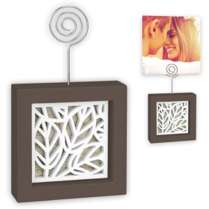 Afisaj foto din lemn Monica A cu clip 7x12 cm