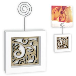 Suport foto din lemn ZEP Monica D cu clip, 7x12 cm