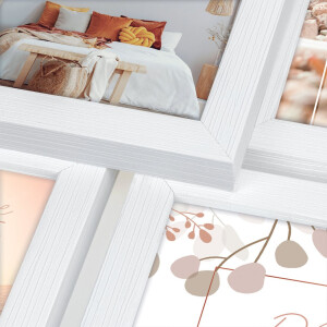 ZEP Galerie foto Riace Cadru MDF alb 8 fotografii 54x47 cm