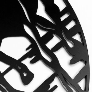 Decorațiune metalică pentru perete ZEP HORSES 60 cm, neagră