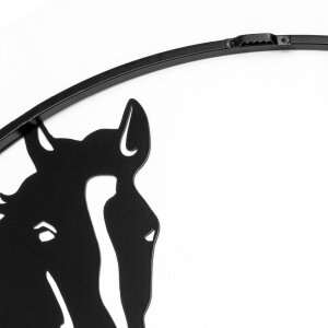 Decorațiune metalică pentru perete ZEP HORSES 60 cm, neagră