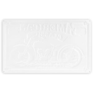 ZEP Blechschild CLASSIC 40x24x0,4 cm Motorrad rot